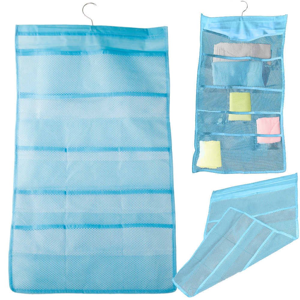 Organizator tip umeras cu doua fete, Zola®, pentru lenjerie de corp, stutiene/ chiloti/ sosete, 22 compartimente, albastru Organizator tip umeras cu doua fete, Zola®, pentru lenjerie de corp, stutiene/ chiloti/ sosete, 22 compartimente, albastru